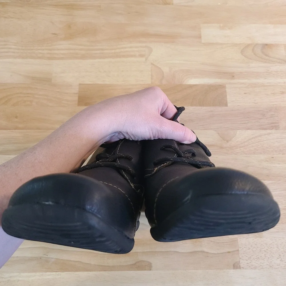 b.o.c. Sabelle Chukka Ankle Boots Women 9.5M Black Good Lace Up Cap Toe Booties - Picture 9 of 10